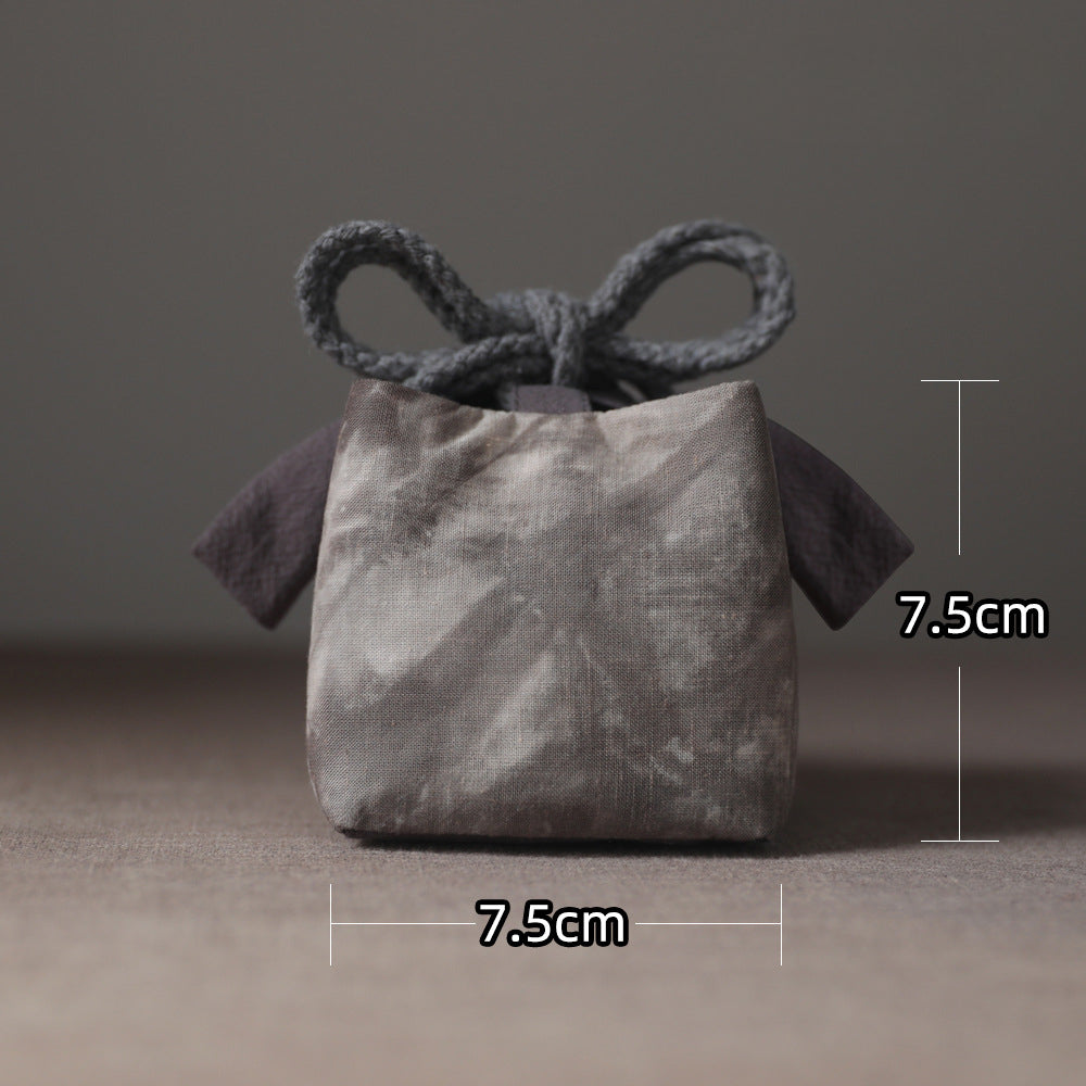 Gohobi Dyed Fabric Teaware Storage Travel Bag Shifuku