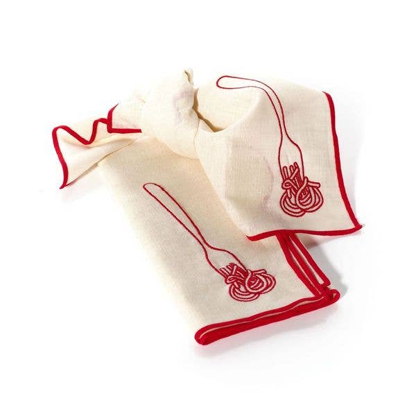 MÆGEN Linen Blend Napkins - Spaghetti (Set of 2)