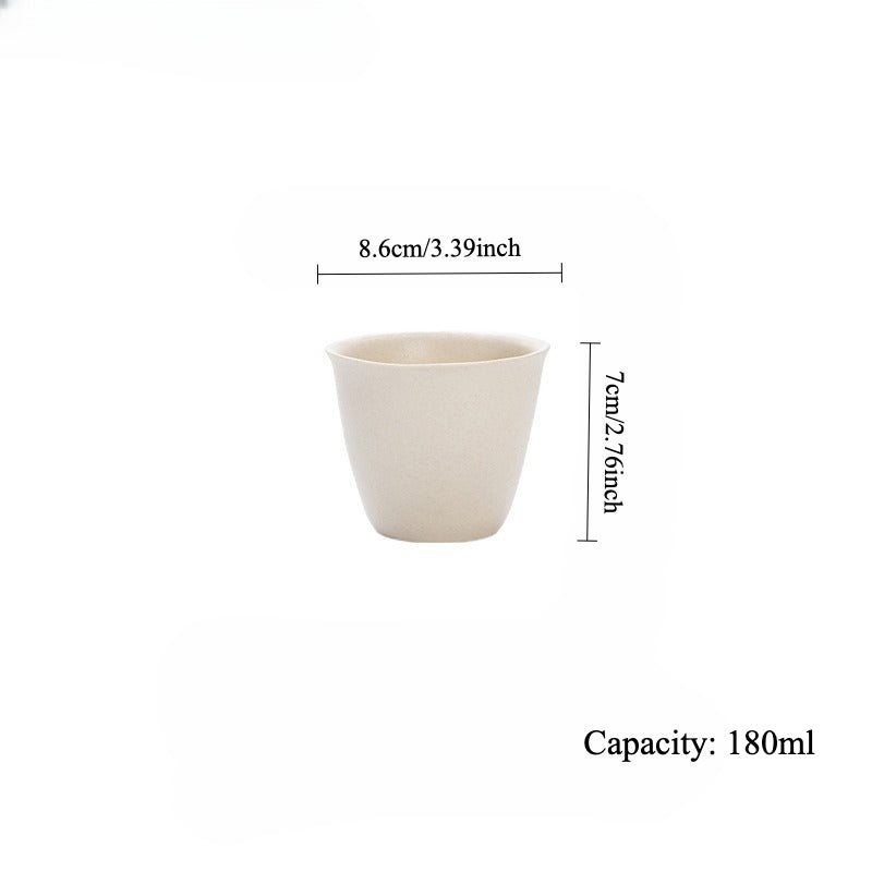 Gohobi Jingdezhen Handmade Matte White Ceramic Teacup