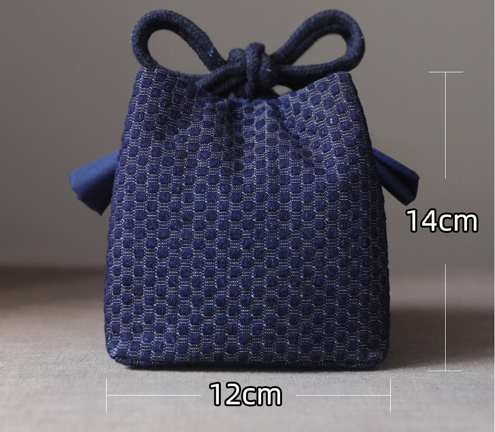 Gohobi Denim Large Teaware Storage Travel Bag Shifuku