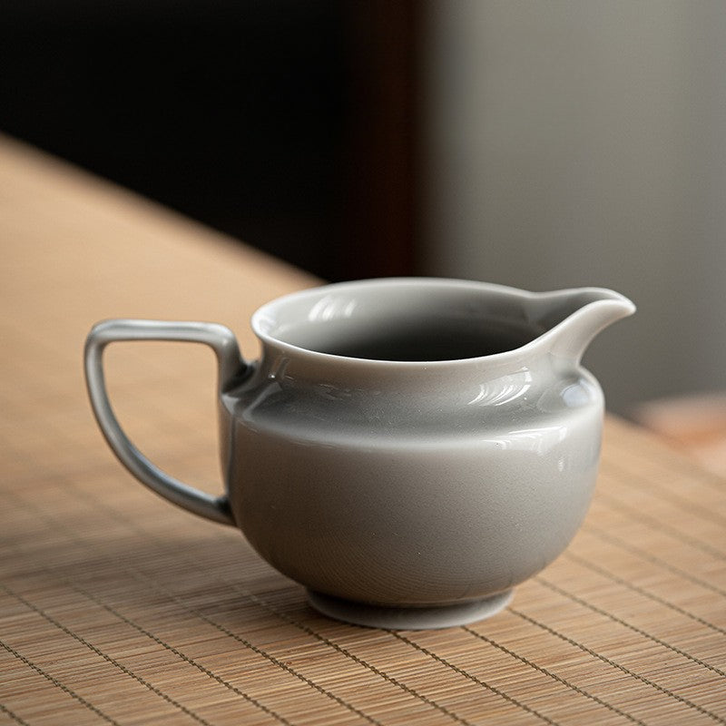 Pichet de style japonais Gohobi gris glacé et vert 001