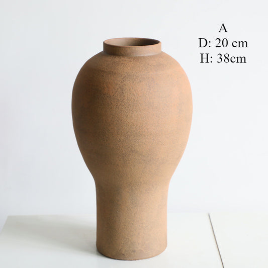 Gohobi retro clay pot ceramic vase