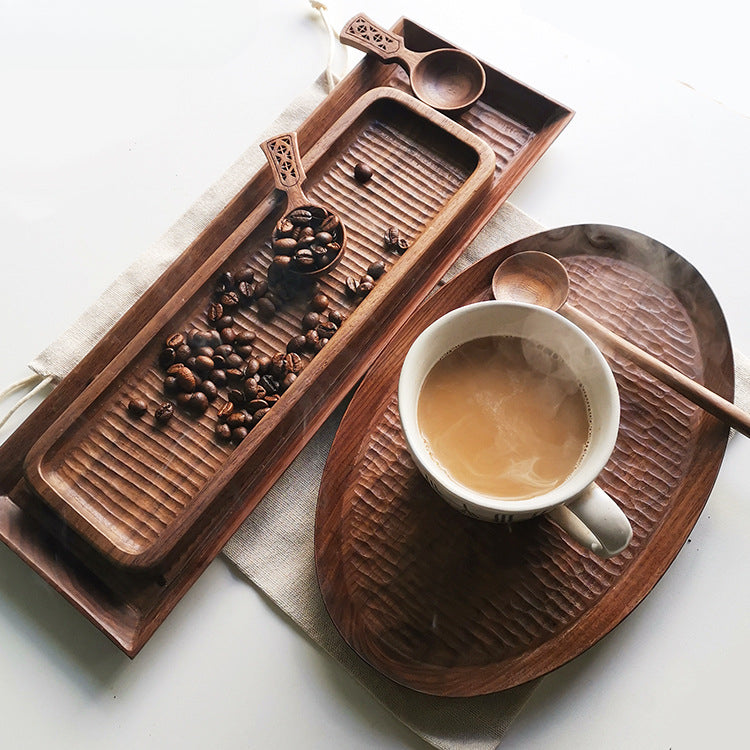 Cuillère doseuse à grains de café en noyer faite à la main Gohobi 005