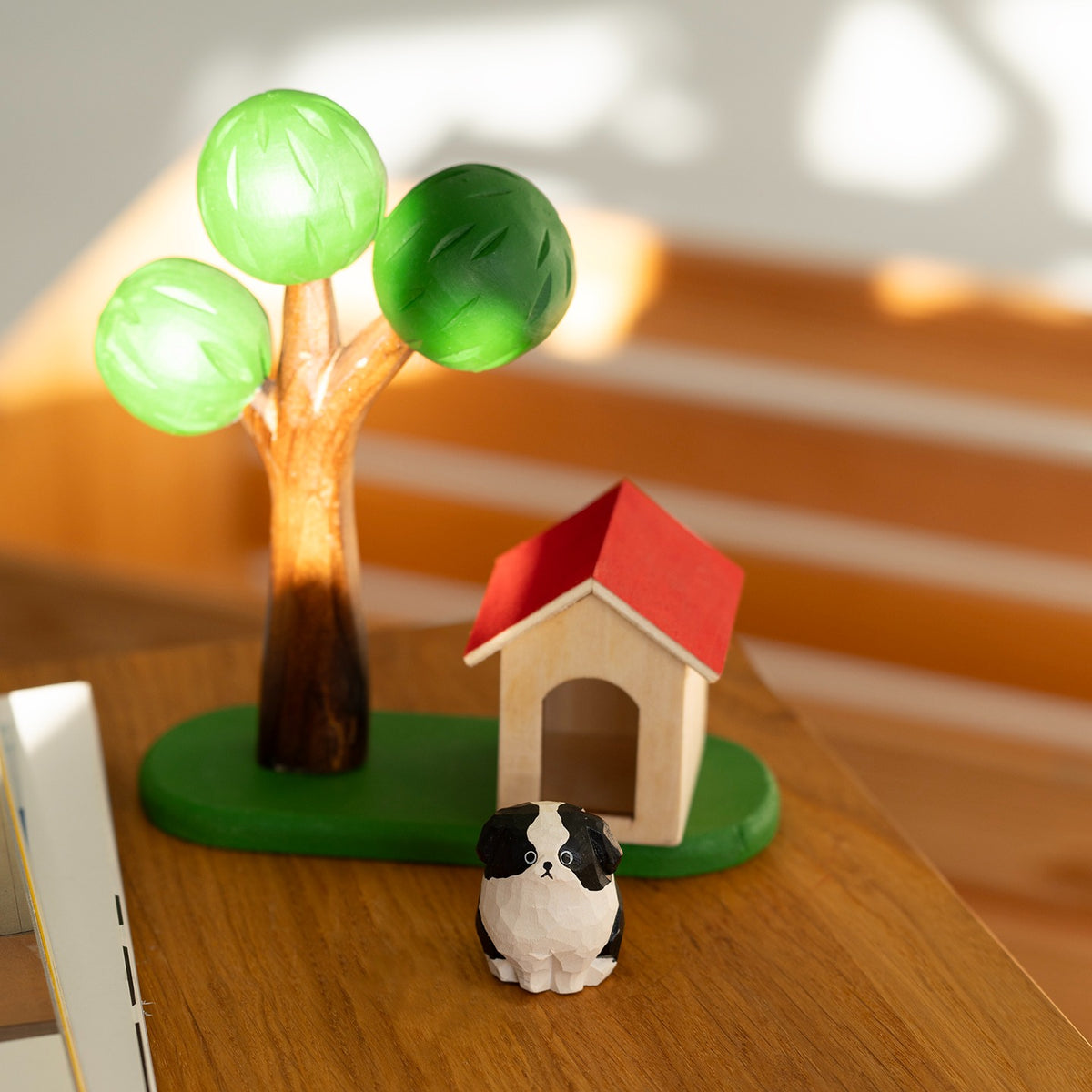 Décoration de chien Border Collie en bois fabriquée à la main par Gohobi