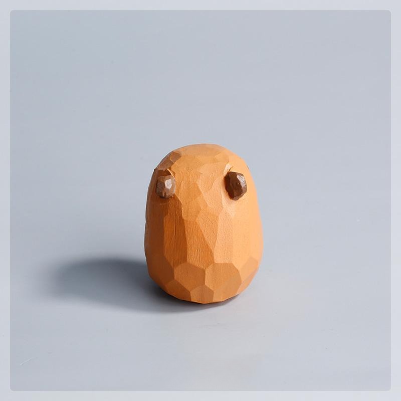 Ornement capybara en bois fait à la main Gohobi