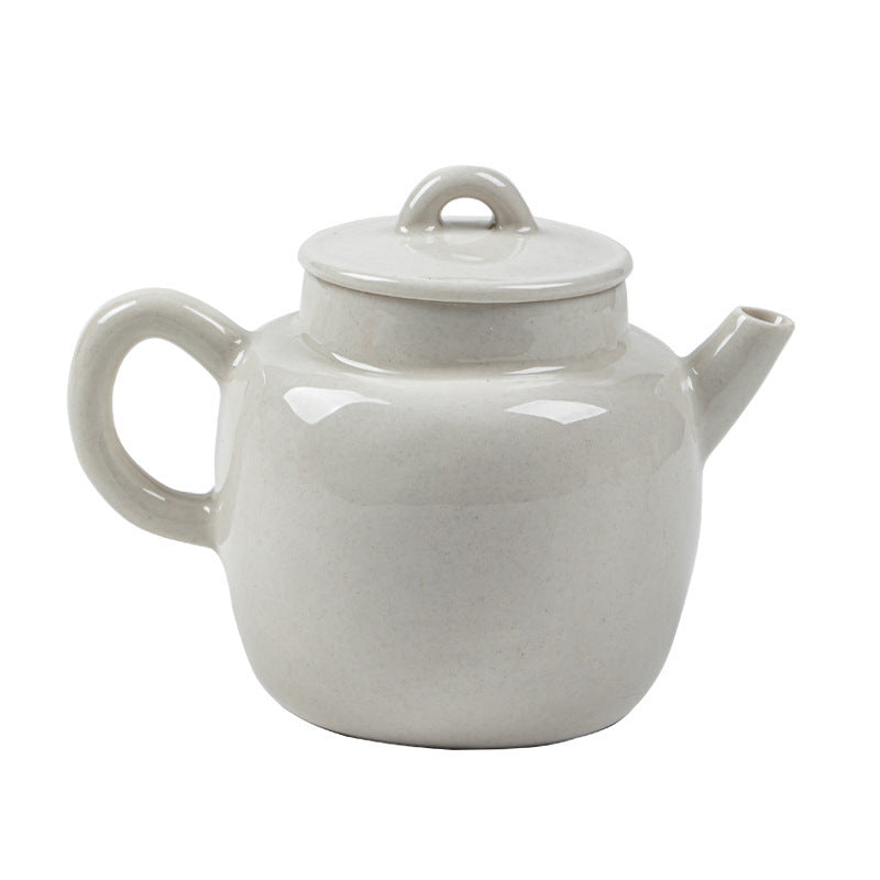 Gohobi Wood Ash Glaze Vessel Teapot – Handmade Ceramic Gongfu Tea Pot with Ball Filter