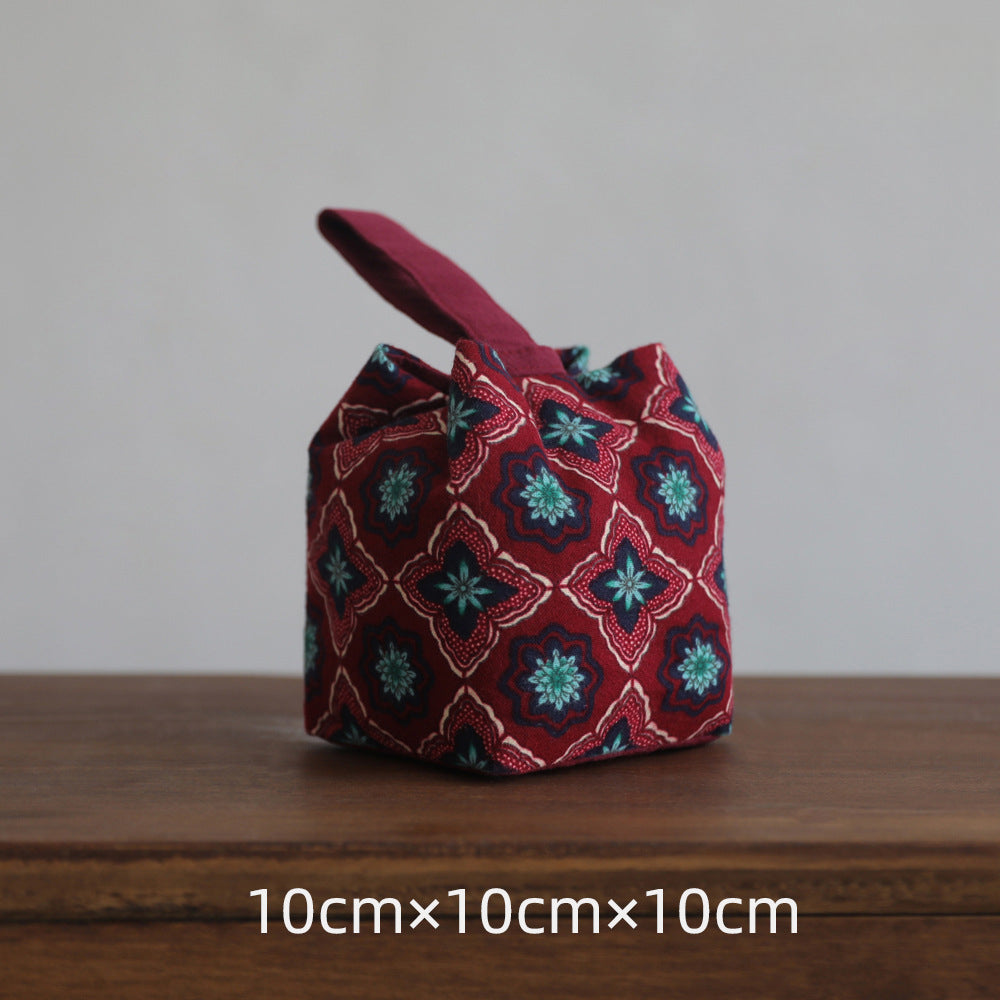 Gohobi Floral Old Pattern Teaware Storage Travel Bag Shifuku