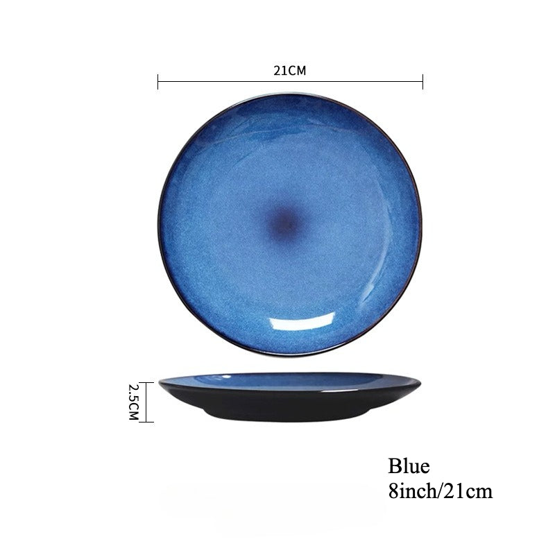 Gohobi Kiln-Change Ceramic Flat Dining Plate