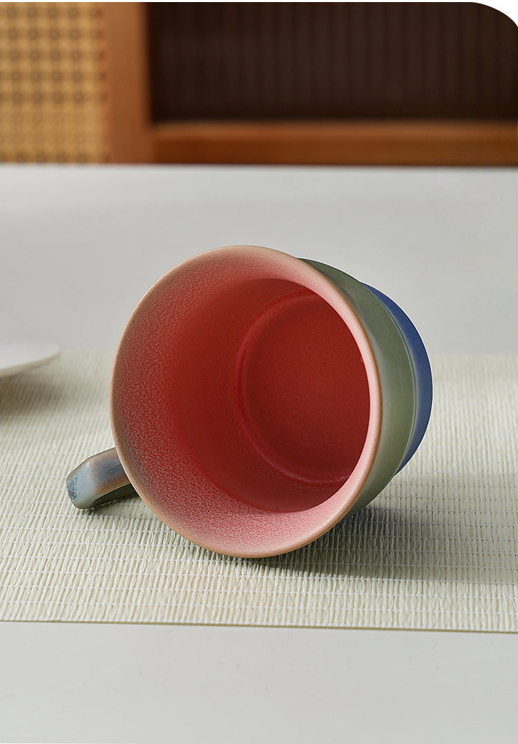Gohobi Tasse à café japonaise faite à la main avec soucoupe 010
