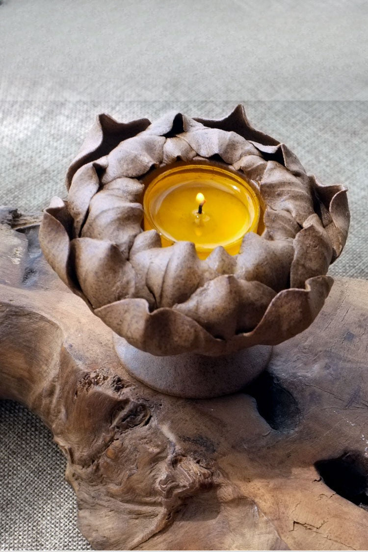 Gohobi Ceramic Lotus Candle Holder