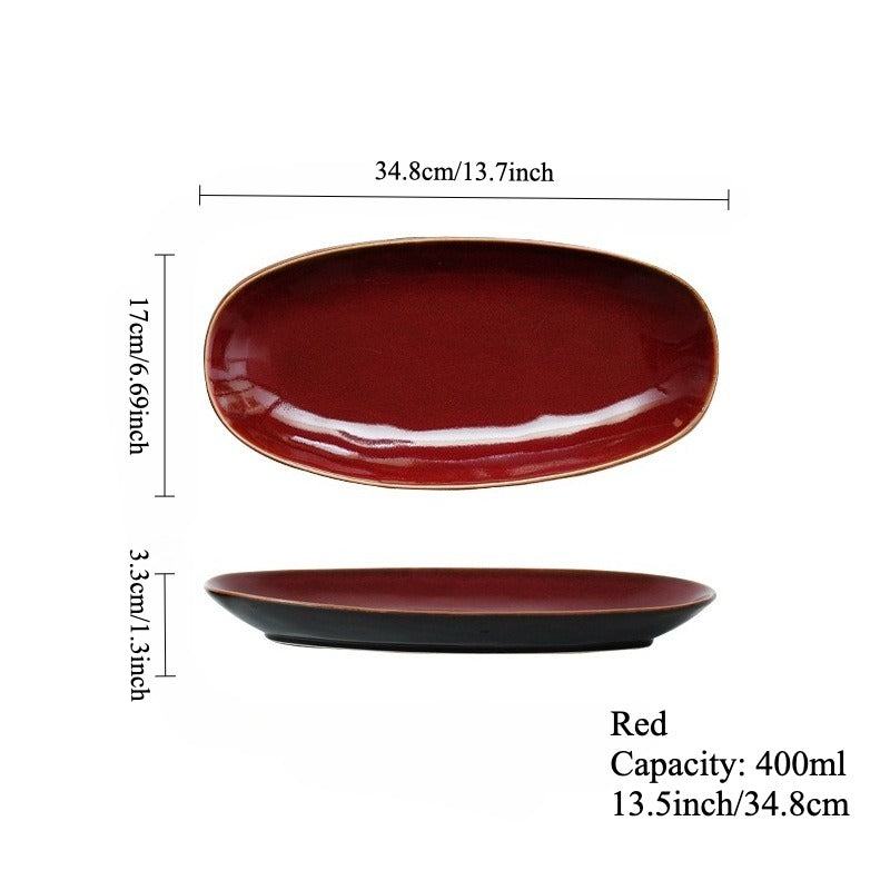Gohobi Kiln-Change Oval Plate