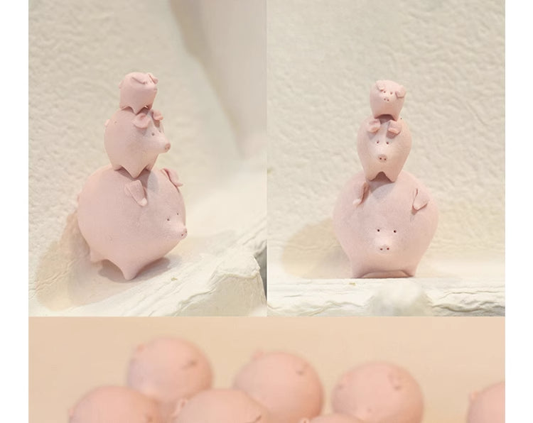 Gohobi x Little Diary Handmade Ceramic Pink Pig