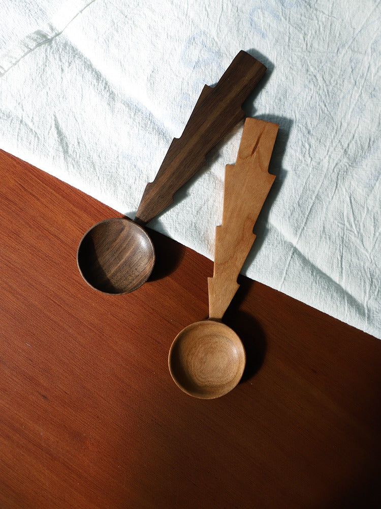 Cuillère en bois faite à la main en forme d'arbre Gohobi 004
