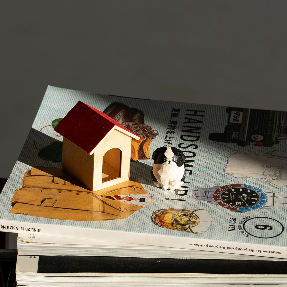 Décoration de chien Border Collie en bois fabriquée à la main par Gohobi