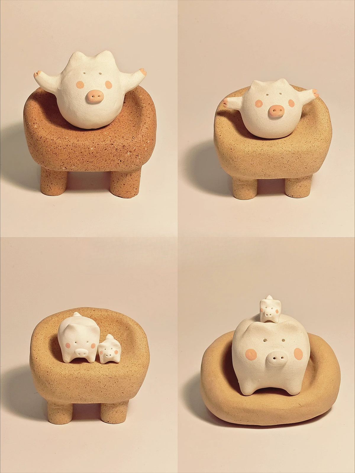 Gohobi x Little Diary Handmade Ceramic Pigs