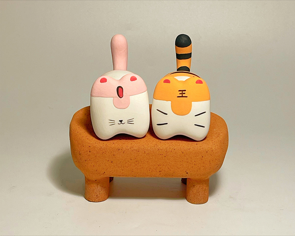 Gohobi x Little Diary Handmade Ceramic Lion Tiger Leopard