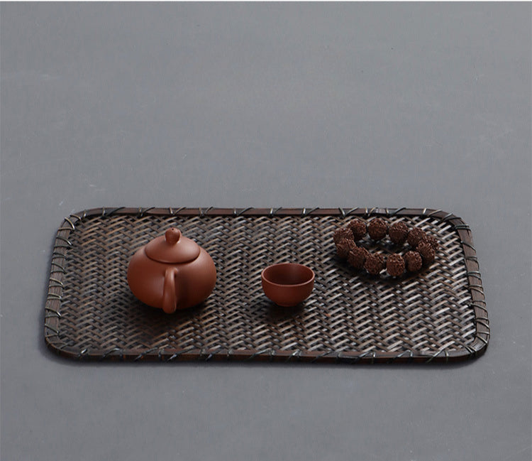 Gohobi Handmade Lacquered Bamboo Woven Tea Mat