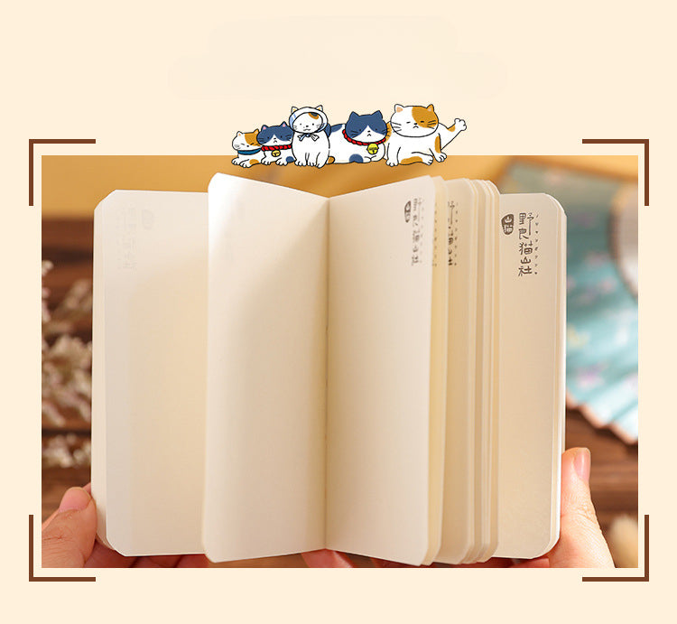 Gohobi Japanese Cat Magnetic Notebook, Monthly Planner, Study Notebook, Pocket Diary