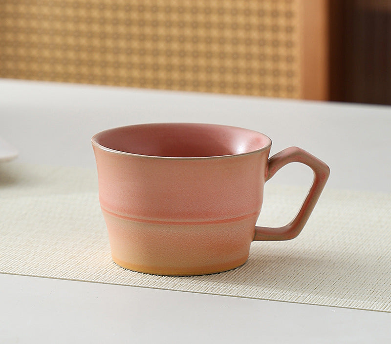 Gohobi Tasse à café japonaise faite à la main avec soucoupe 010