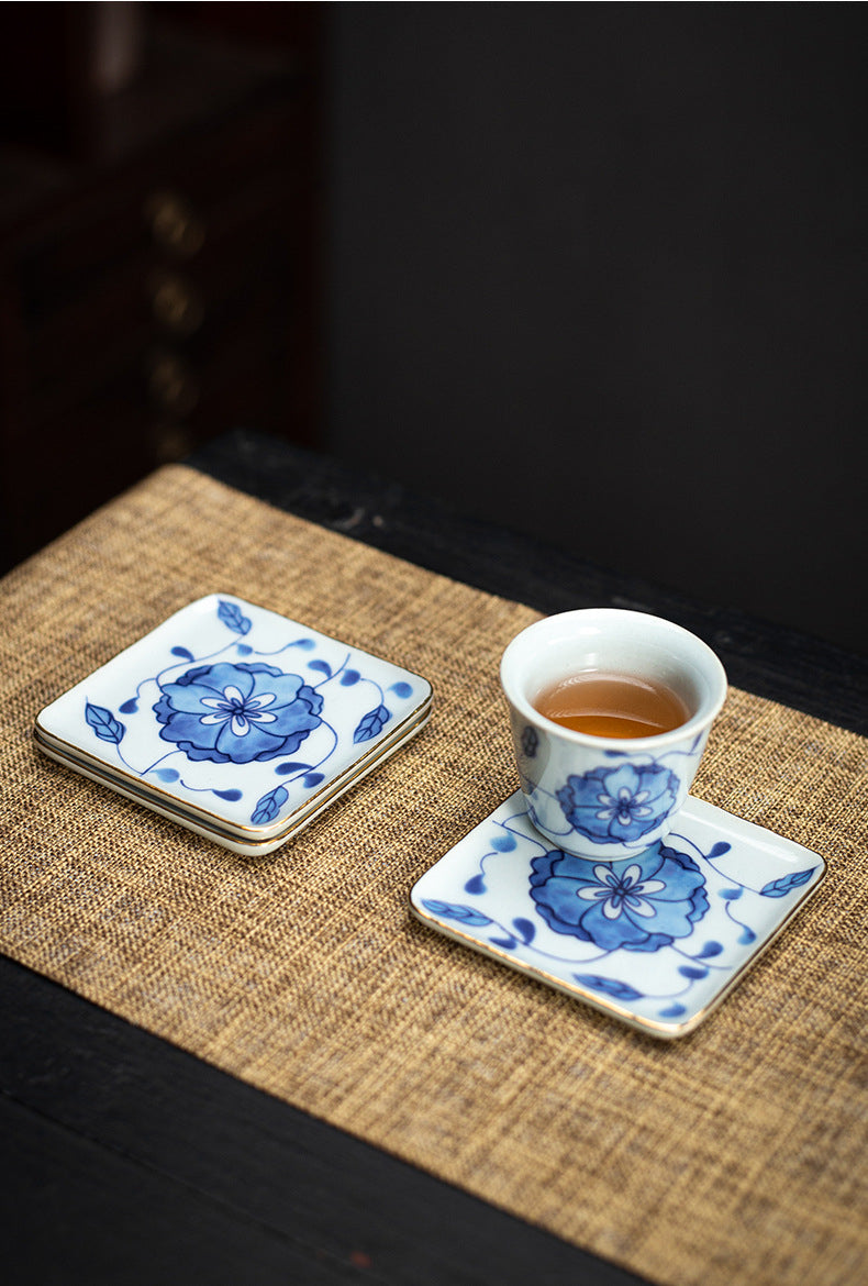 Gohobi Blue and White Porcelain Coaster