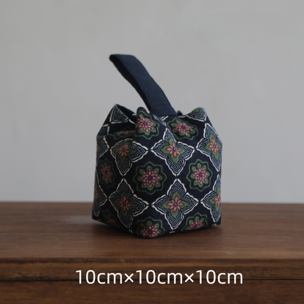 Gohobi Floral Old Pattern Teaware Storage Travel Bag Shifuku
