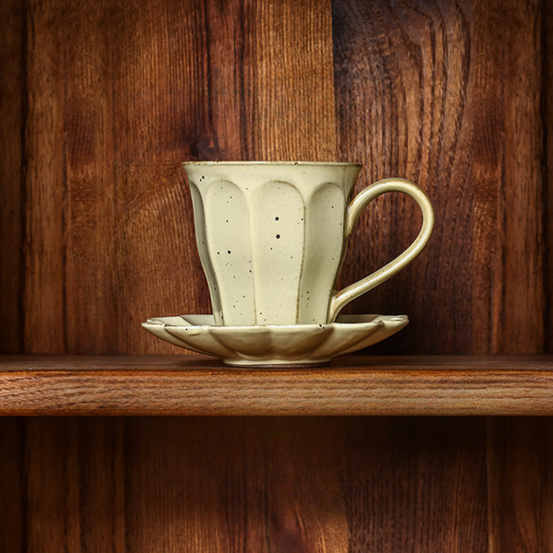 Ensemble de tasses à café et soucoupes en grès faites à la main par Gohobi