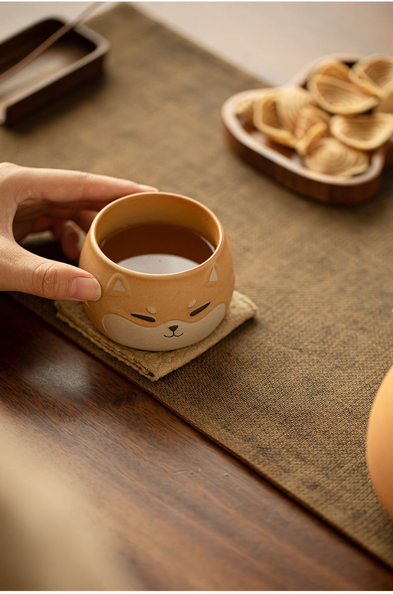 Gohobi Hand-painted Shiba Inu Master Tea Cup Coffee Mug