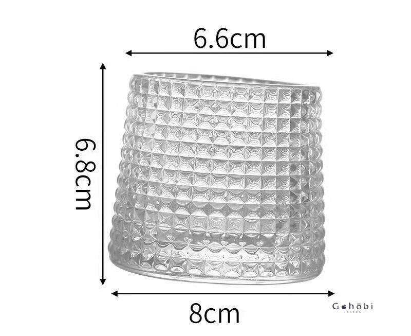 Gohobi Handmade Rotating Glass Tumbler – Glass for Bar & Home