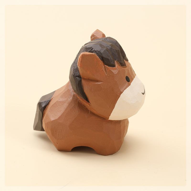 Gohobi Handcrafted Wooden Pony Horse Ornament