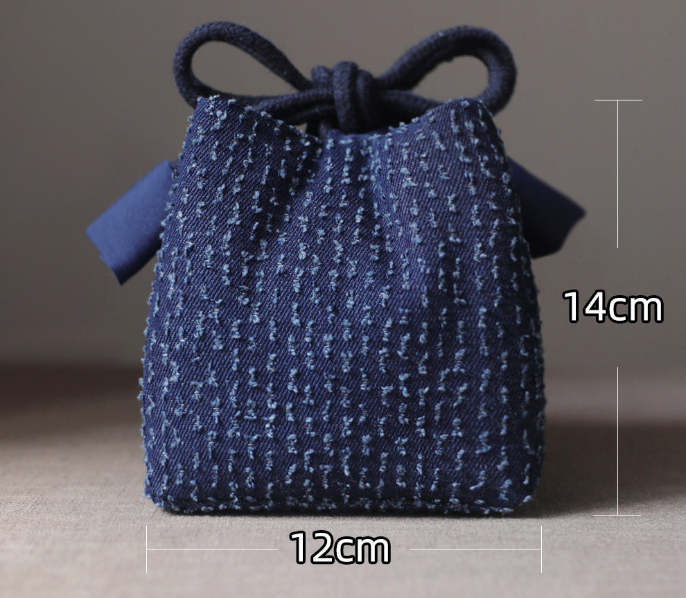 Gohobi Denim Large Teaware Storage Travel Bag Shifuku