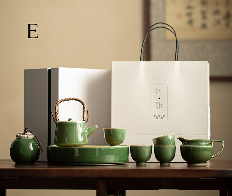 Gohobi Japanese Style Ice Grey and Green Tea Set 001