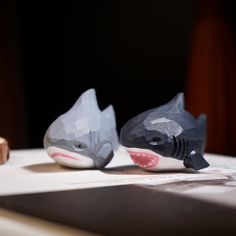Gohobi Handcrafted Wooden Shark Ornament