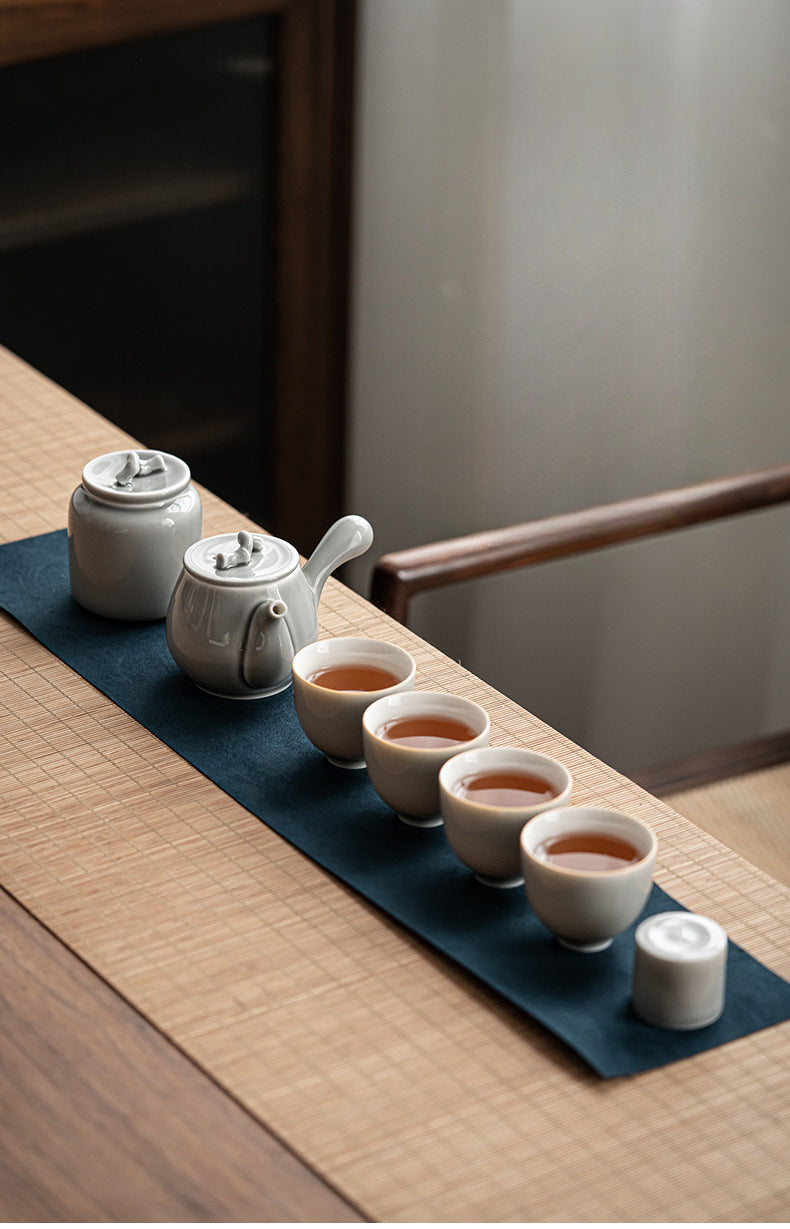 Service à thé gris glacé de style japonais Gohobi 002