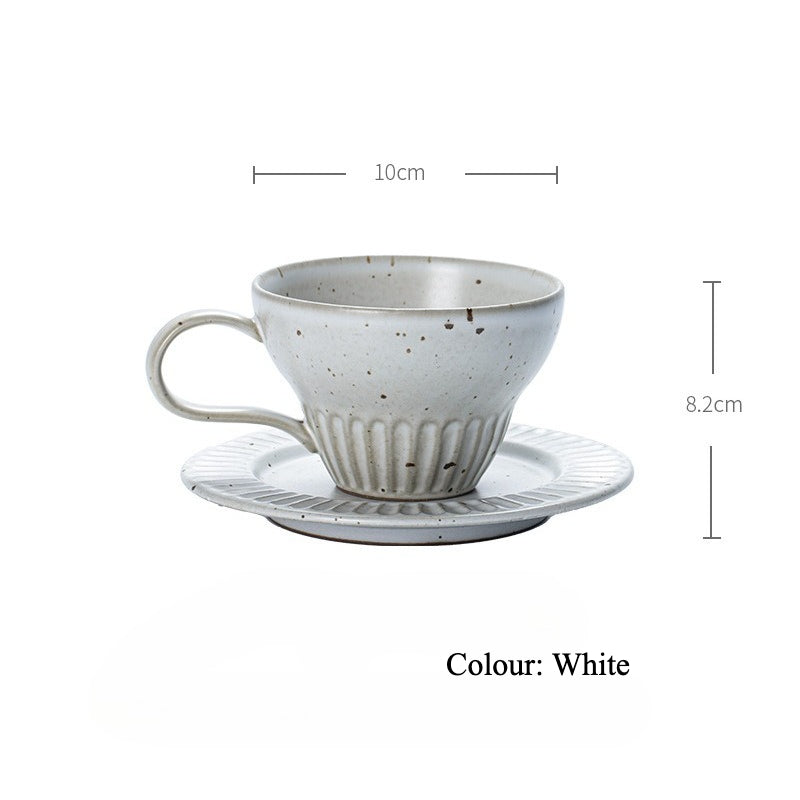 Gohobi Japanese Retro Coffee Cup and Saucer Set