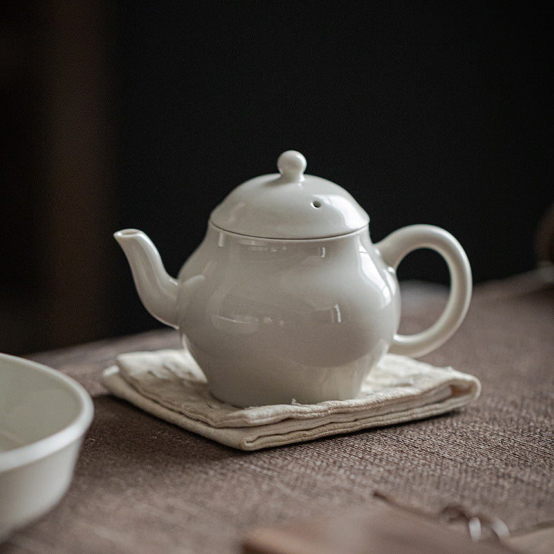 Gohobi Japanese-Style Grass Ash Glaze Handmade Teapot