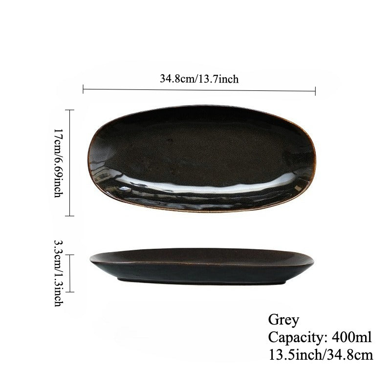Gohobi Kiln-Change Oval Plate
