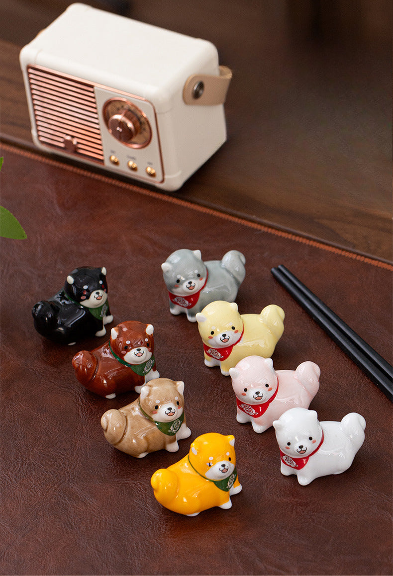 Repose-baguettes coloré Gohobi pour chien Shiba Inu