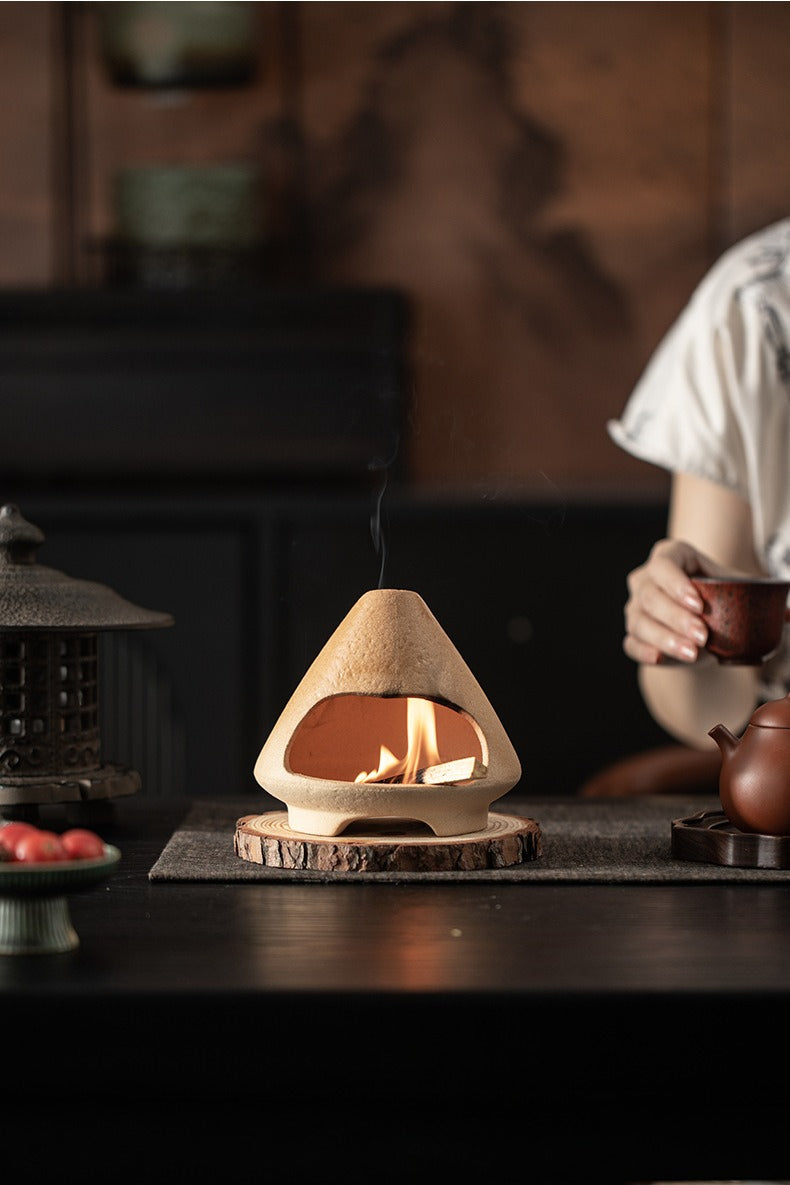 Gohobi Nordic Cabin Ceramic Aromatherapy Fireplace Burner