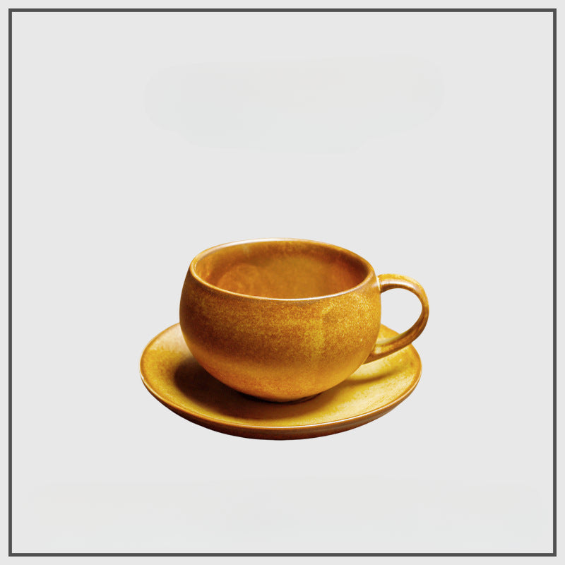 Gohobi Tasse à café japonaise faite à la main avec soucoupe 007