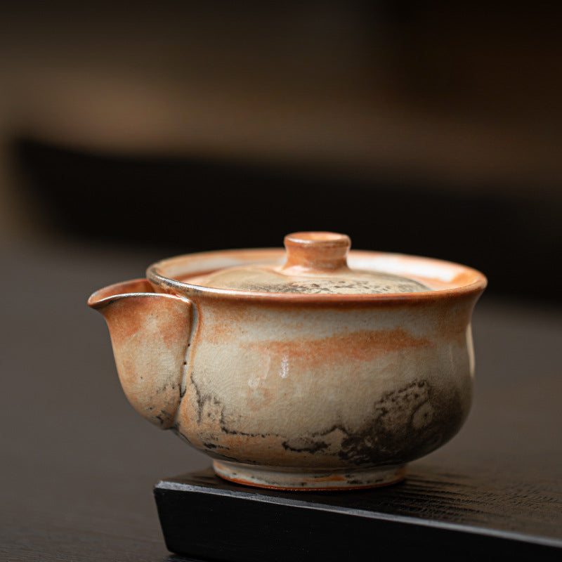 Gohobi Handmade Black Ink Hand-painted Cat Gaiwan 009 Hohin Teapot