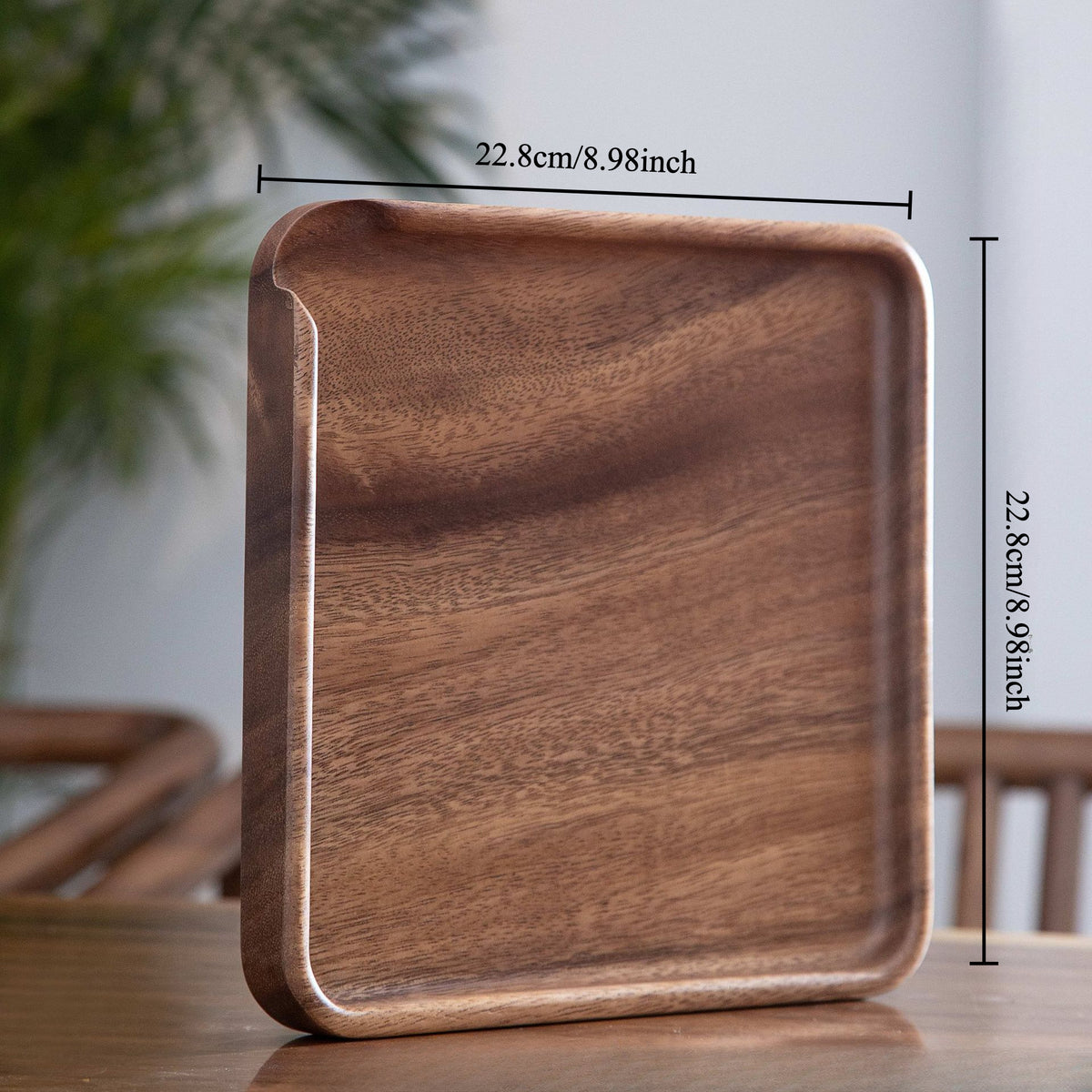 Gohobi South American Walnut Wood Tea Divider Tray