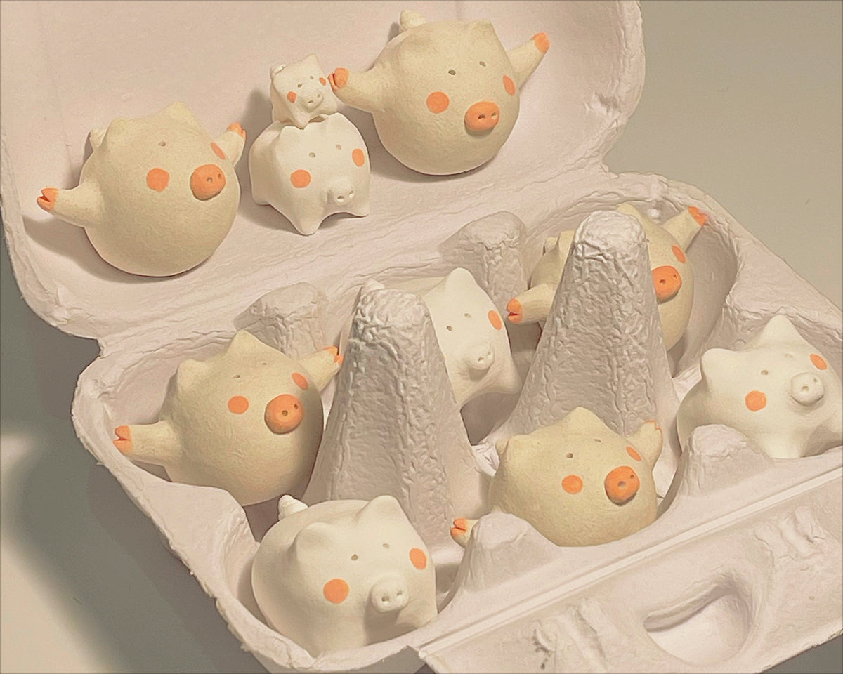 Gohobi x Little Diary Handmade Ceramic Pigs