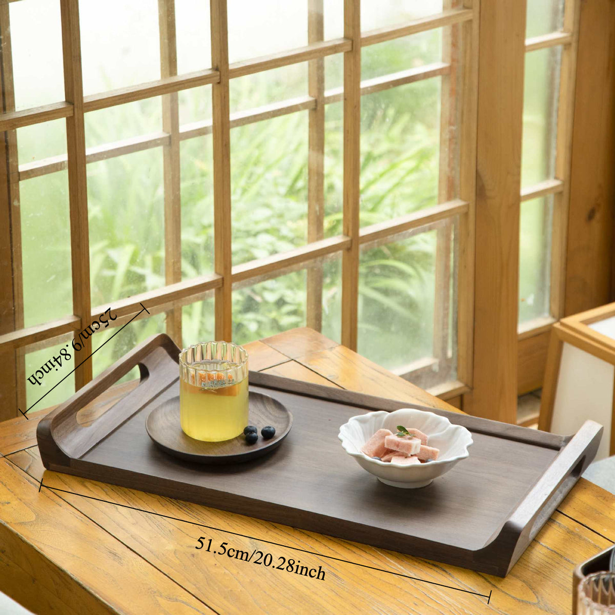 Gohobi Black Walnut Solid Wood Tea Tray