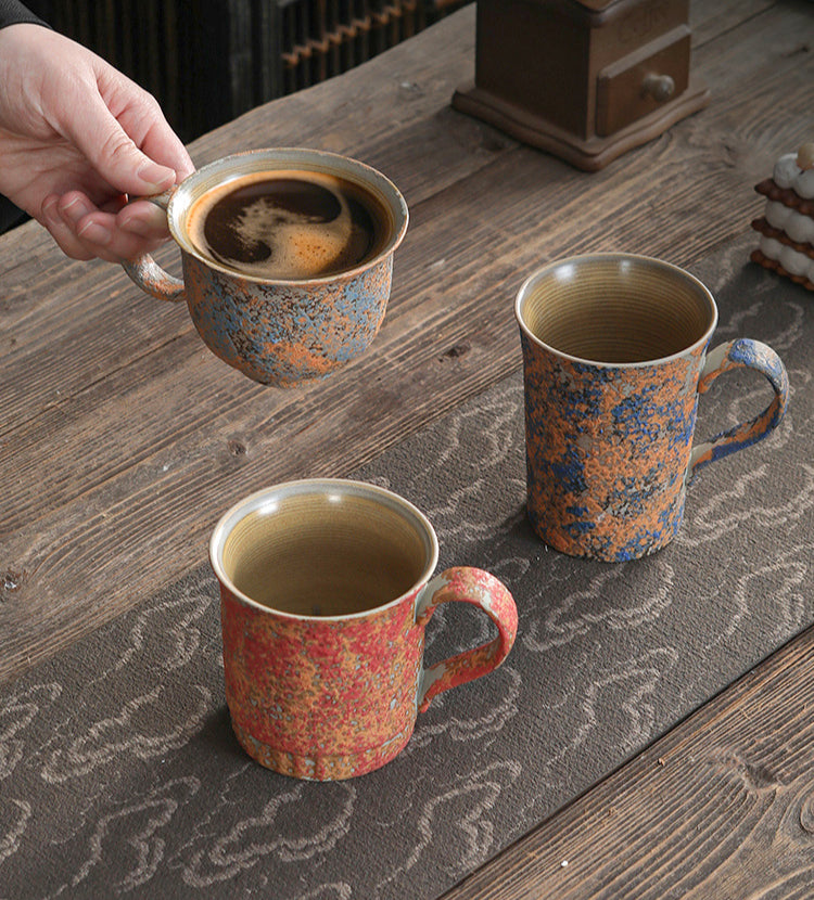 Tasse à café japonaise Gohobi émaillée à bulles faite à la main
