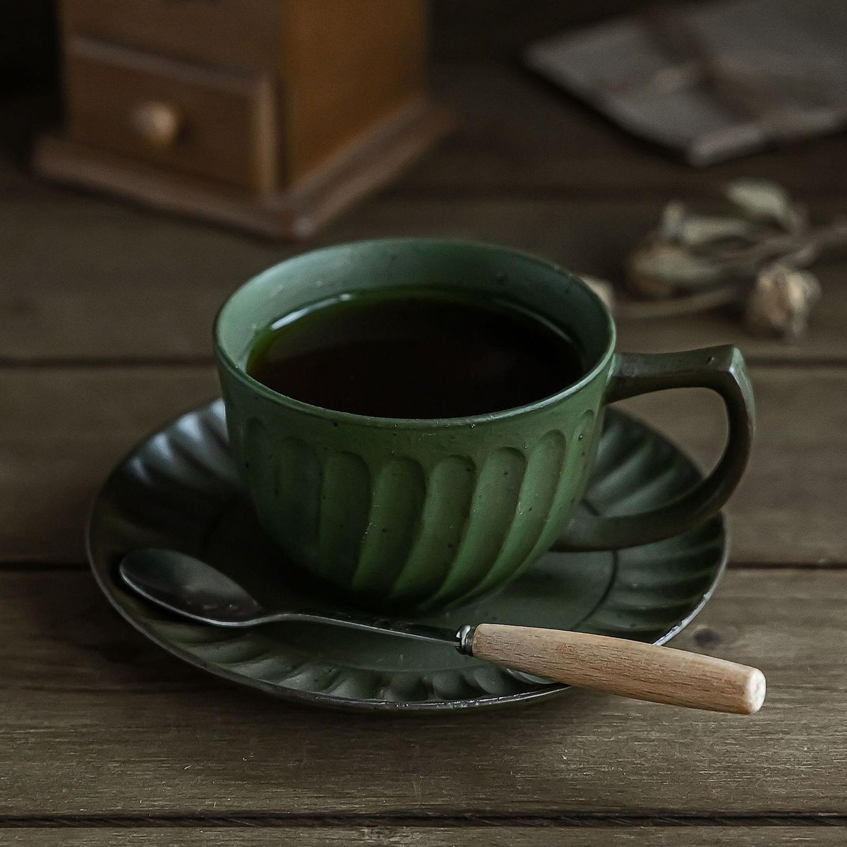 Gohobi Handmade Japanese Stoneware Afternoon tea Coffee Cup and Saucer Set