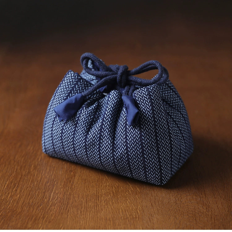 Gohobi Denim Medium Teaware Storage Travel Bag Shifuku