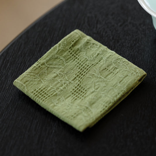 Gohobi Engraved Double-sided Cotton and Linen Gongfu Tea Towel