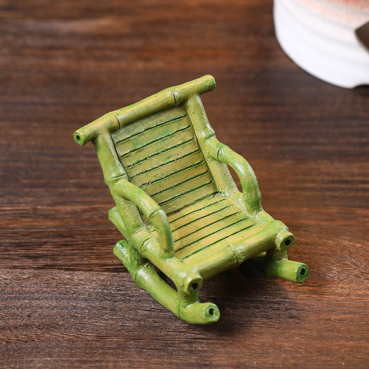 Yixing purple sand bamboo chair stool tea pet ornament handmade bamboo rocking chair tea table tea set pot bearing coaster crafts