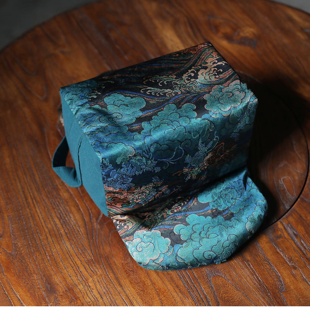 Grand sac de voyage pour le rangement des théières à motif de nuages de Gohobi