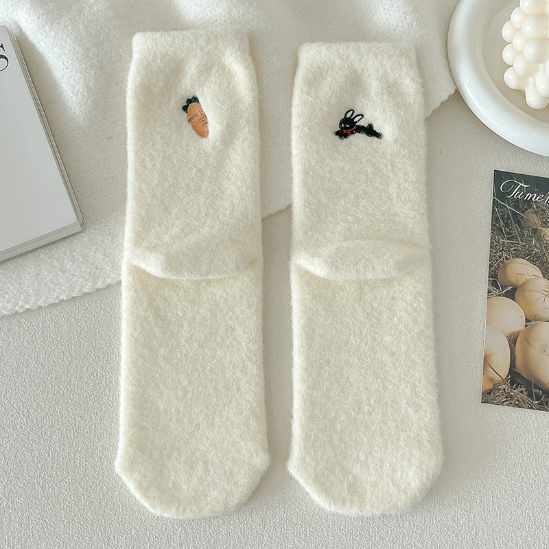 Chaussettes en velours à motif dessin animé japonais Gohobi
